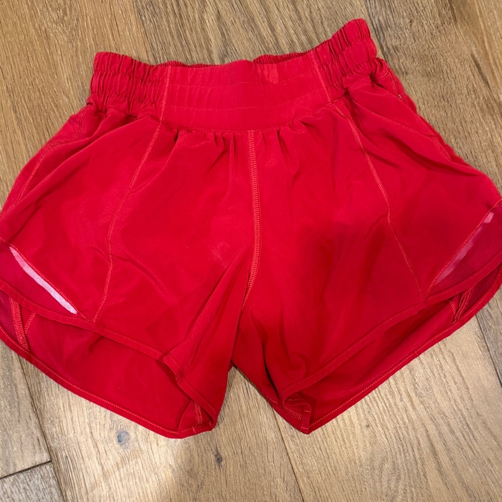 lululemon athletica Bright Red Athletic Shorts
